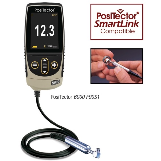 PosiTector 6000 F90S1/F90S3電磁式微小探頭膜厚計 (鋼鐵1150um)