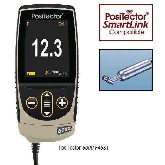 PosiTector 6000 F45S1/F45S3電磁式微小探頭膜厚計 (鋼鐵1150um)